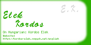 elek kordos business card